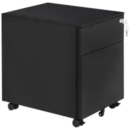 Product image of Lockable Steel File Cabinet on Wheels, Legal/A4/Letter Size, with Pencil Tray