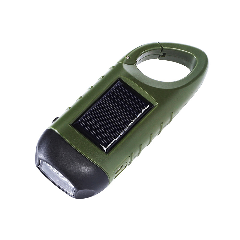 Main product image of Outdoor Hand-cranked LED Flashlight with Solar and USB Charging