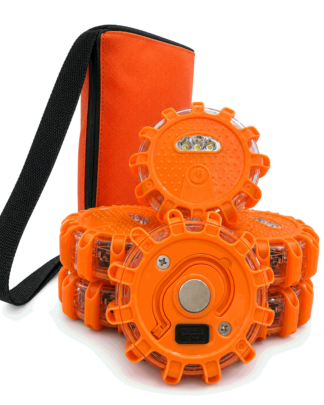 Main product image of HB 328C 6-Pack Rechargeable LED Roadside Emergency Warning Lights