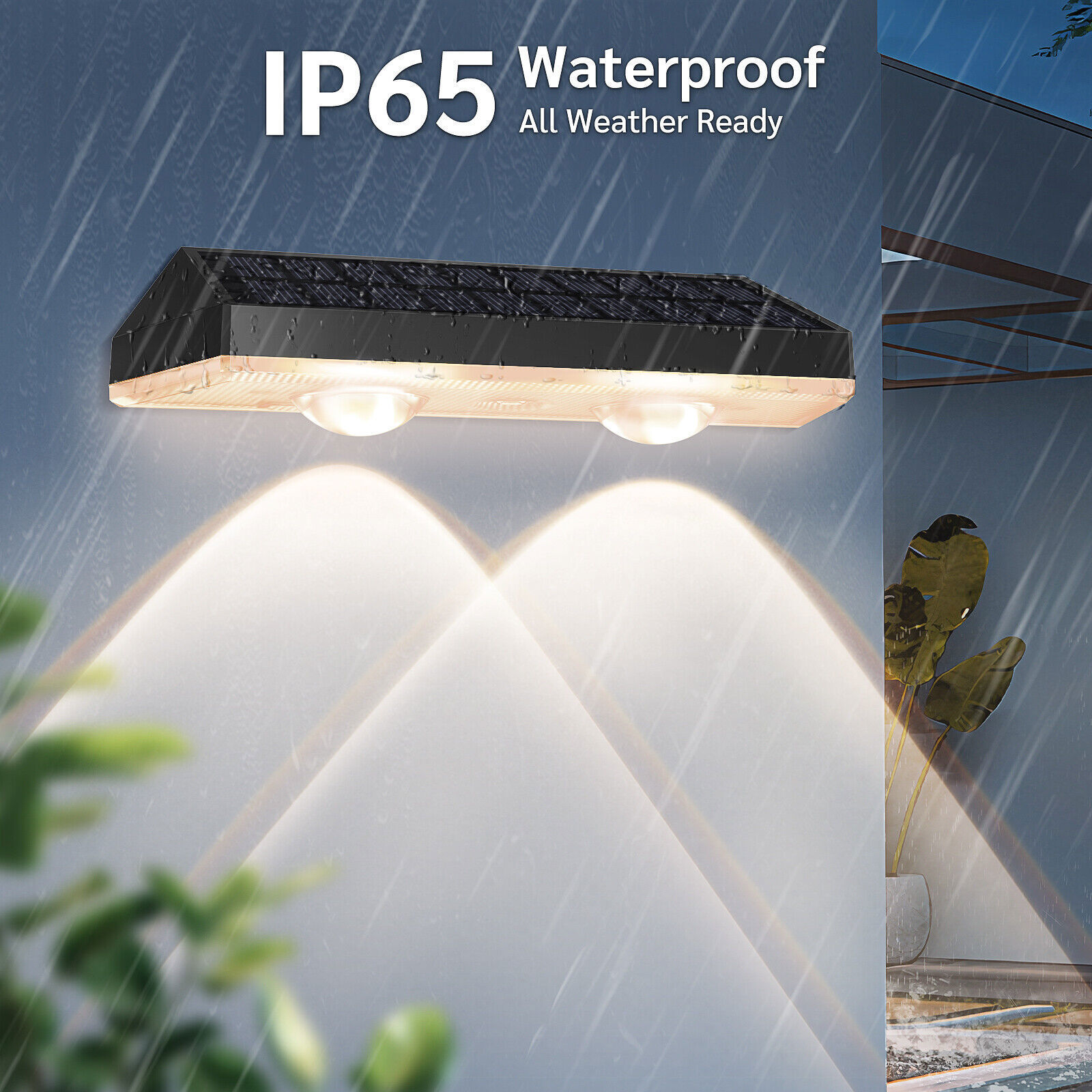 Main product image of 2-Pack Solar Powered LED Door, Fence, Wall Lights