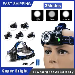 Product image of Rechargeable LED Headlamp, Waterproof for Industrial Use