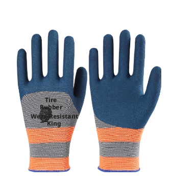 Main product image of Yellow Protective Gloves with Blue Wrist, 1 Pair