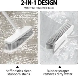 Product image of Adjustable Angled 2-in-1 Floor Brush Squeegee