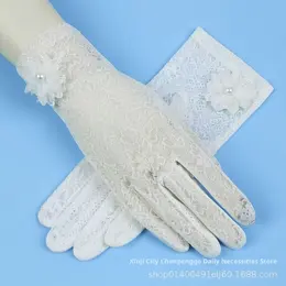 Product image of White Lace Sun Protection Gloves for Outdoor Work, 1 Pair