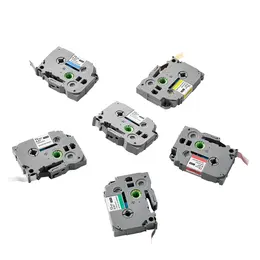 Product image of 0.47 in. (12 mm) Colored Label Maker Tape, 6-Pack, for Brother P-Touch TZe Series