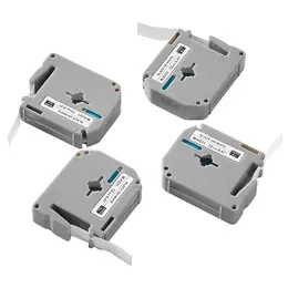 Product image of Label Maker Tape, 4 Pack, 0.47 in / 12 mm, Black on White, Compatible with Brother Letra Tag M-K231