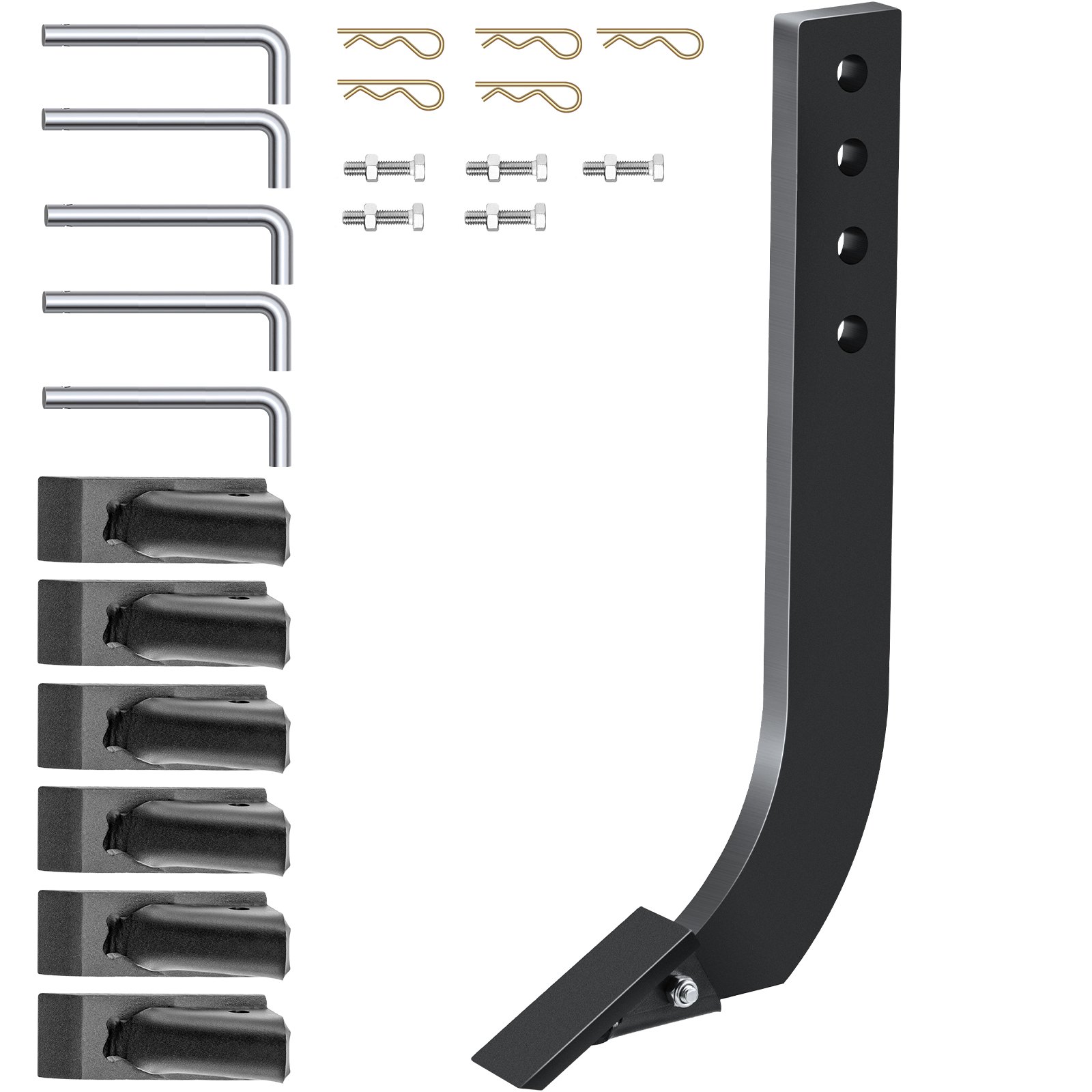 Main product image of 18 inch Box Blade Scarifier Ripper Shanks, 4-Hole, Removable Teeth, 5-Pack