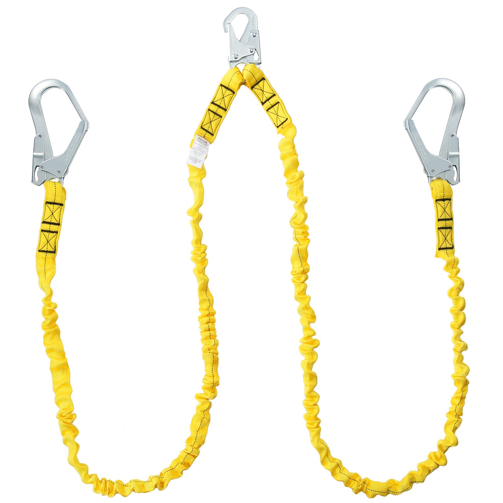 Main product image of 38mm Fall Protection Lanyard, 6ft, 2 Alloy Steel Snap Hooks, 30KN, Yellow