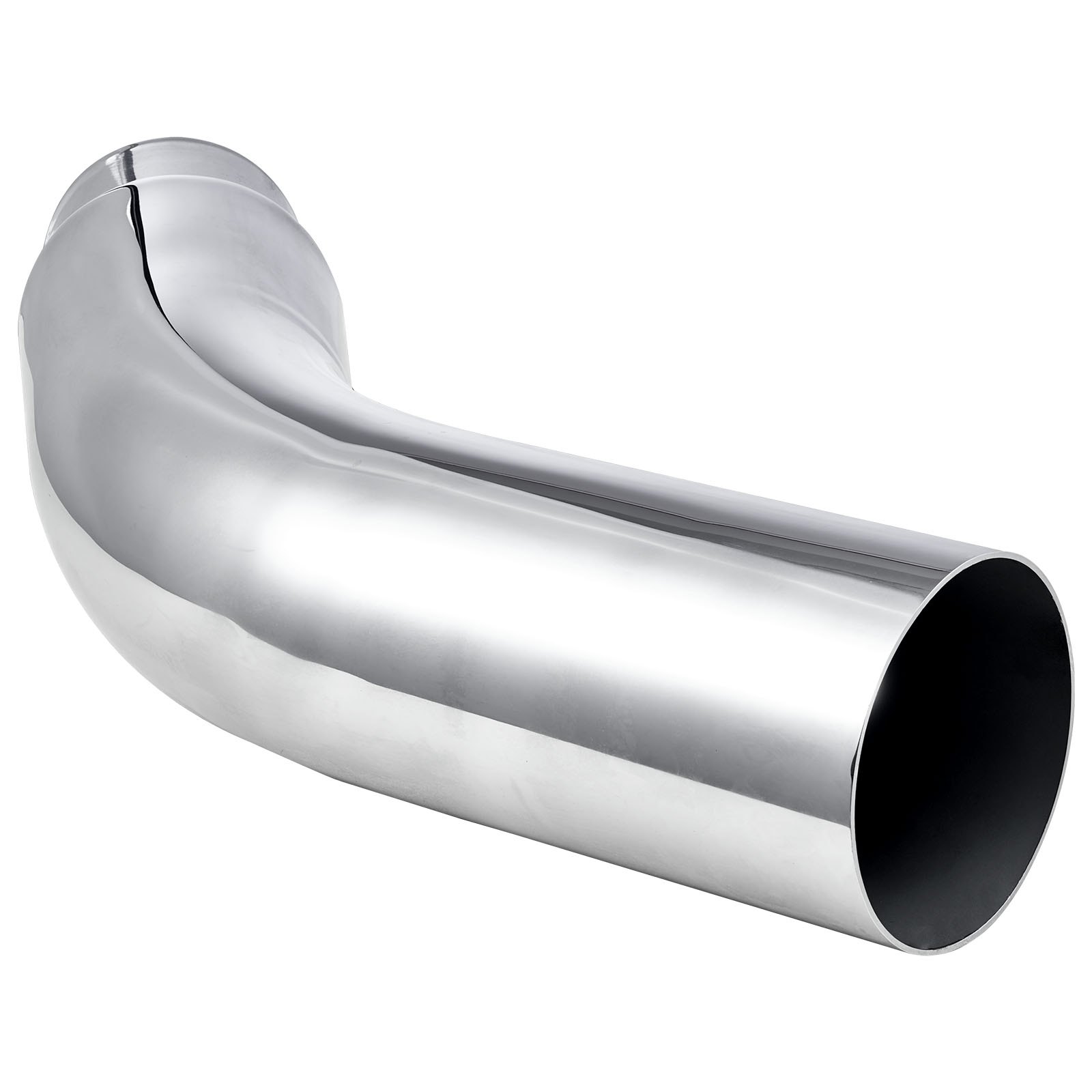 Main product image of Chrome Turn Down Exhaust Tip, 4 Inch Inlet, 5 Inch Outlet, 23 Inch Length, with Clamp