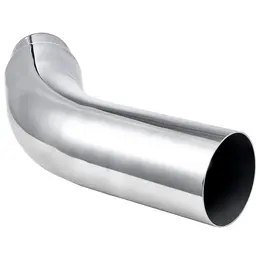 Product image of Chrome Turn Down Exhaust Tip, 4 Inch Inlet, 5 Inch Outlet, 23 Inch Length, with Clamp