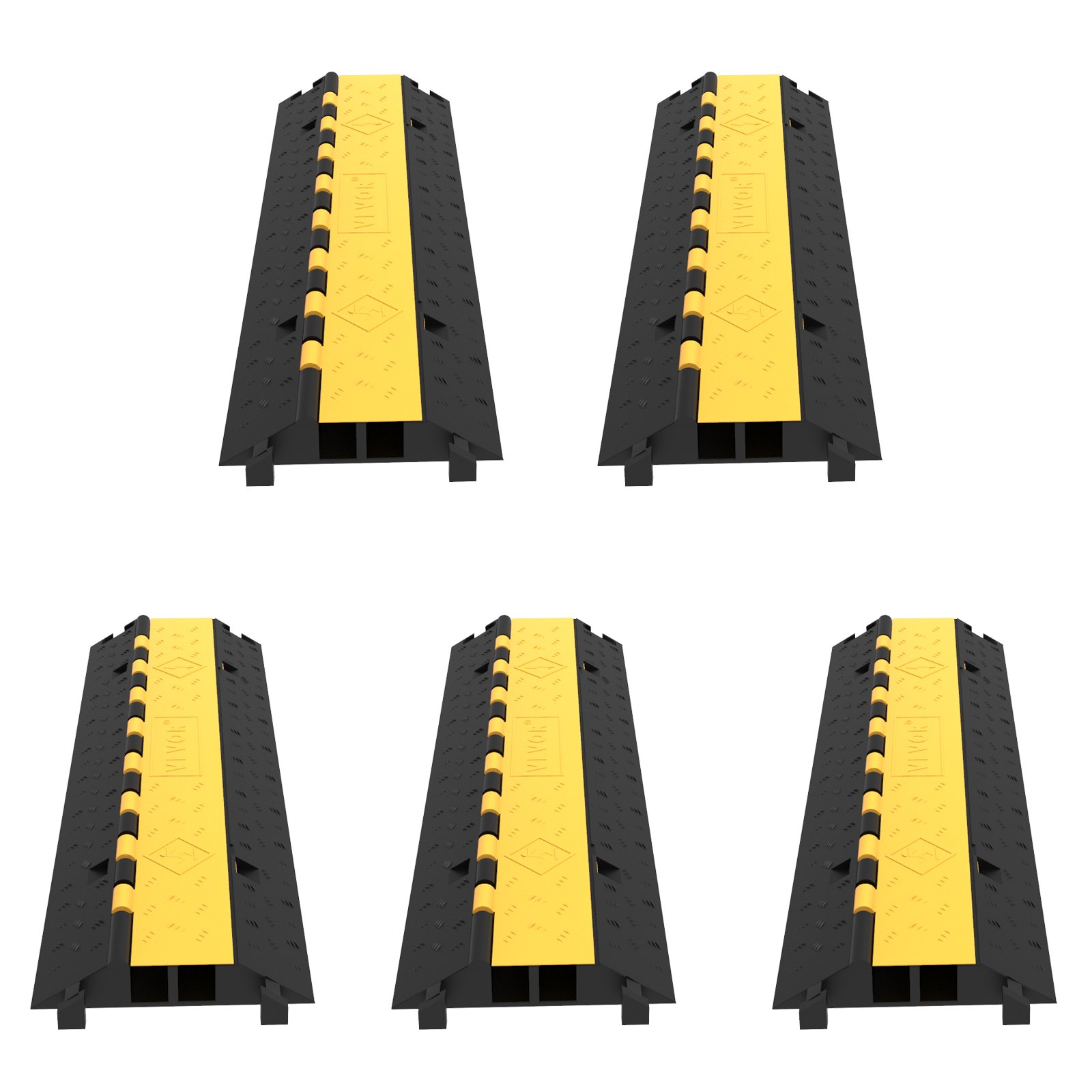 Main product image of 5-Set Dual-Channel Rubber Cable Guard, 66,000 Lbs Capacity