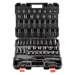 Product image of 1/2 in. Drive Impact Socket Set, 65-Piece, Deep & Standard, SAE & Metric