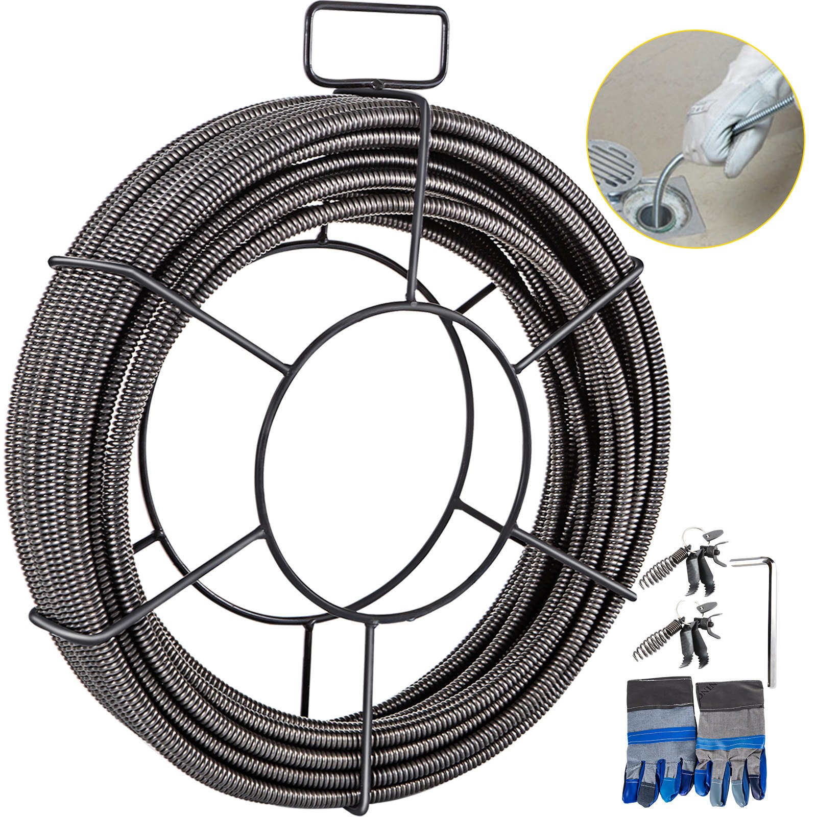 Main product image of Drain Cleaning Cable, Solid Core, 1/2 Inch x 100 Feet