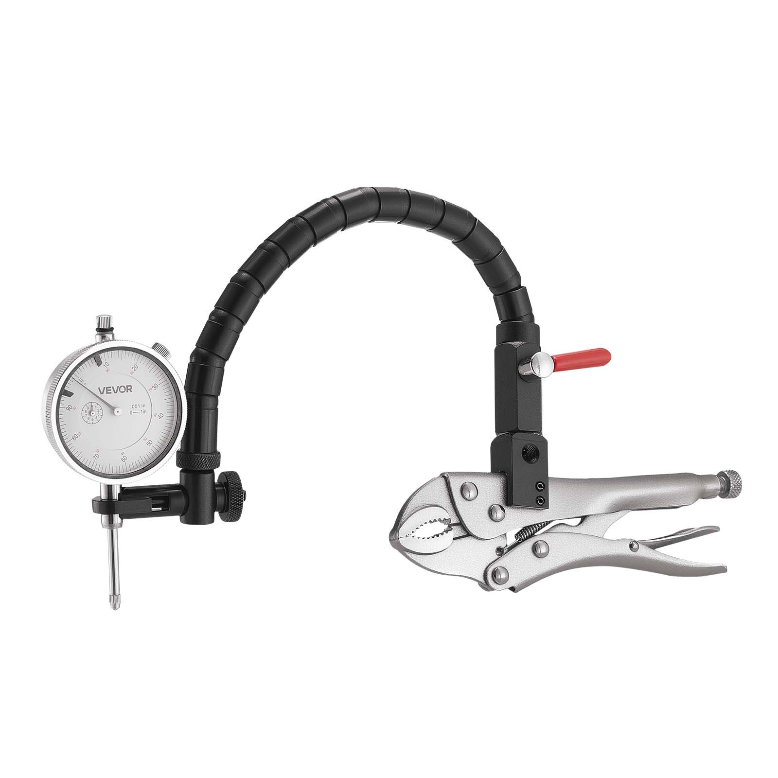 Main product image of Dial Test Indicator, 0.001" Accuracy, 0-1" Range, Flexible Arm & Locking Pliers, Case