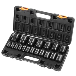 Product image of 1/2 Inch Drive 19-Piece SAE Impact Socket Set, 6-Point Hex