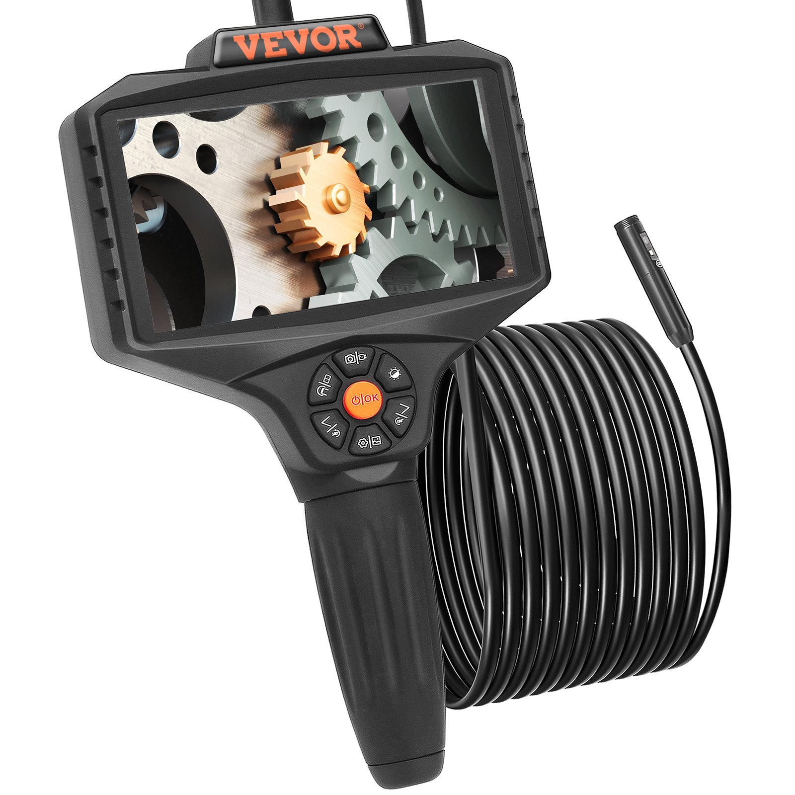 Main product image of Triple Lens Borescope, 5 inch IPS 1080P Split Screen, 10 LED, 16.5FT Cable