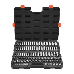 Product image of 104-Piece 3/8 Inch Drive Socket Set, Metric 6-24mm, Deep & Standard, CR-V Steel, Case
