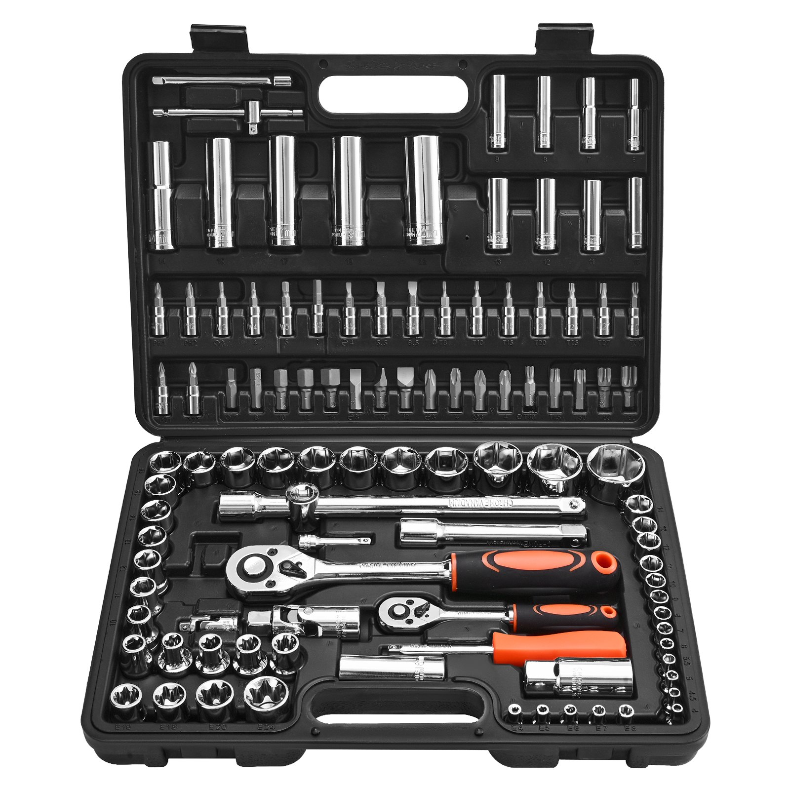 Main product image of 108-Piece Socket & Ratchet Set, 1/4 & 1/2 in. Drive, Metric 4-32mm