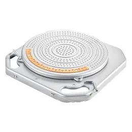 Product image of Wheel Alignment Turn Plates, 2-Ton Capacity, Brass Dial, 360° Rotating, 2-Piece Set