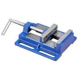 Product image of Drill Press Vise, 4 Inch Jaw Width, Slotted Base, Cast Iron