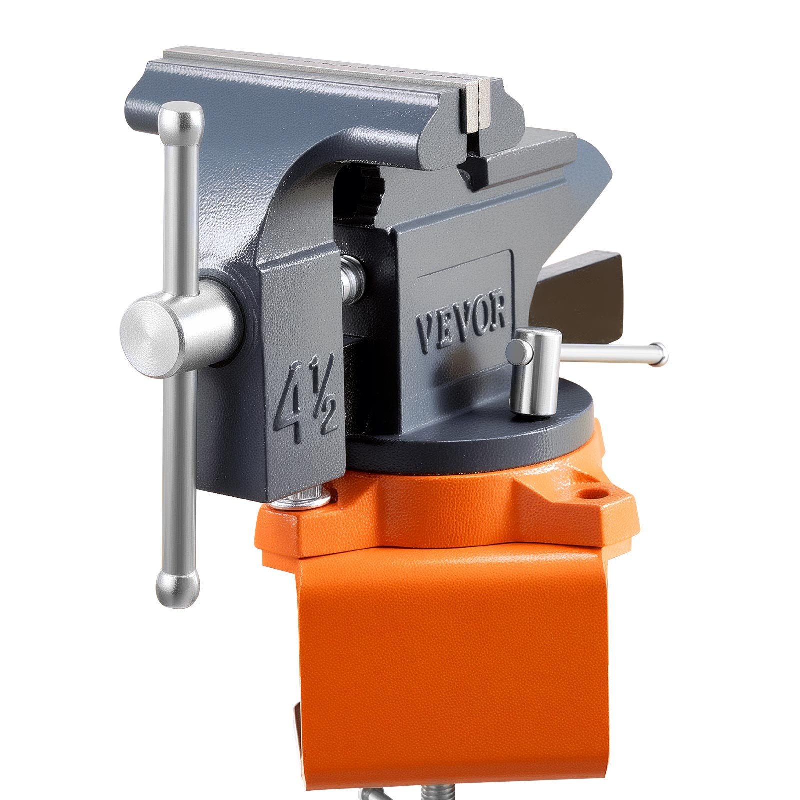 Main product image of Bench Vise, 4.5 Inch, Cast Iron, 270° Swivel Base, Quick Release