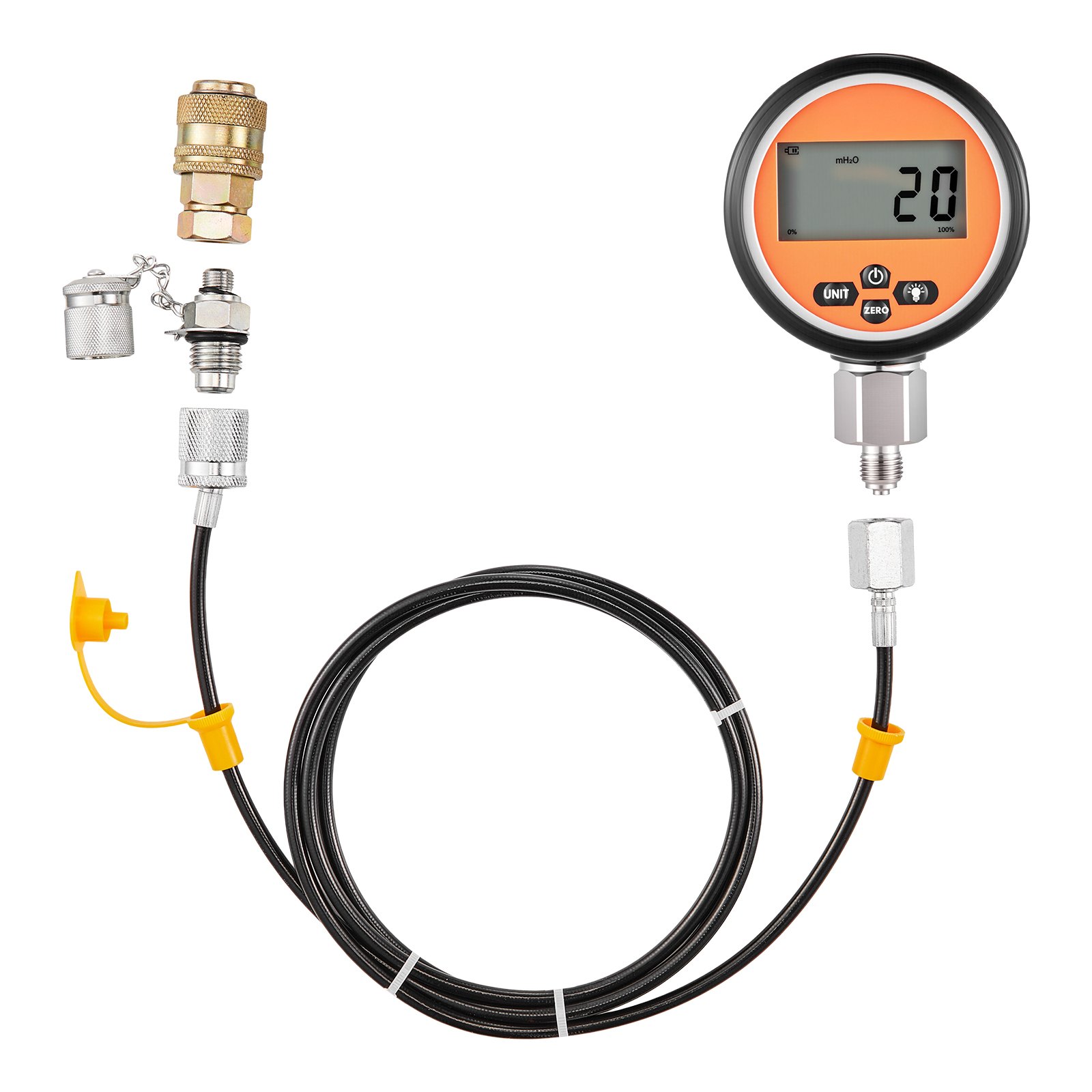 Main product image of Digital Hydraulic Pressure Test Coupling Kit, 10000 PSI, with Gauge, Coupler, Hose