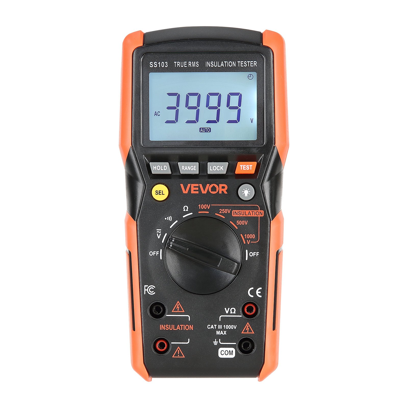 Main product image of Digital Multimeter, 4000-Count TRMS, 1000V AC/DC, Auto/Manual Ranging