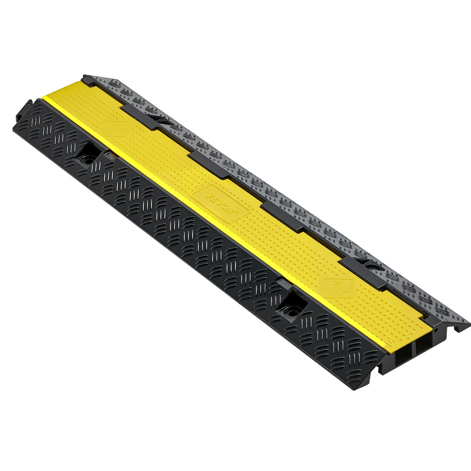 Main product image of Rubber Cable Protector Ramp, 22,000 Lbs/axle, 2-Channel, 1.3x1.2 In.