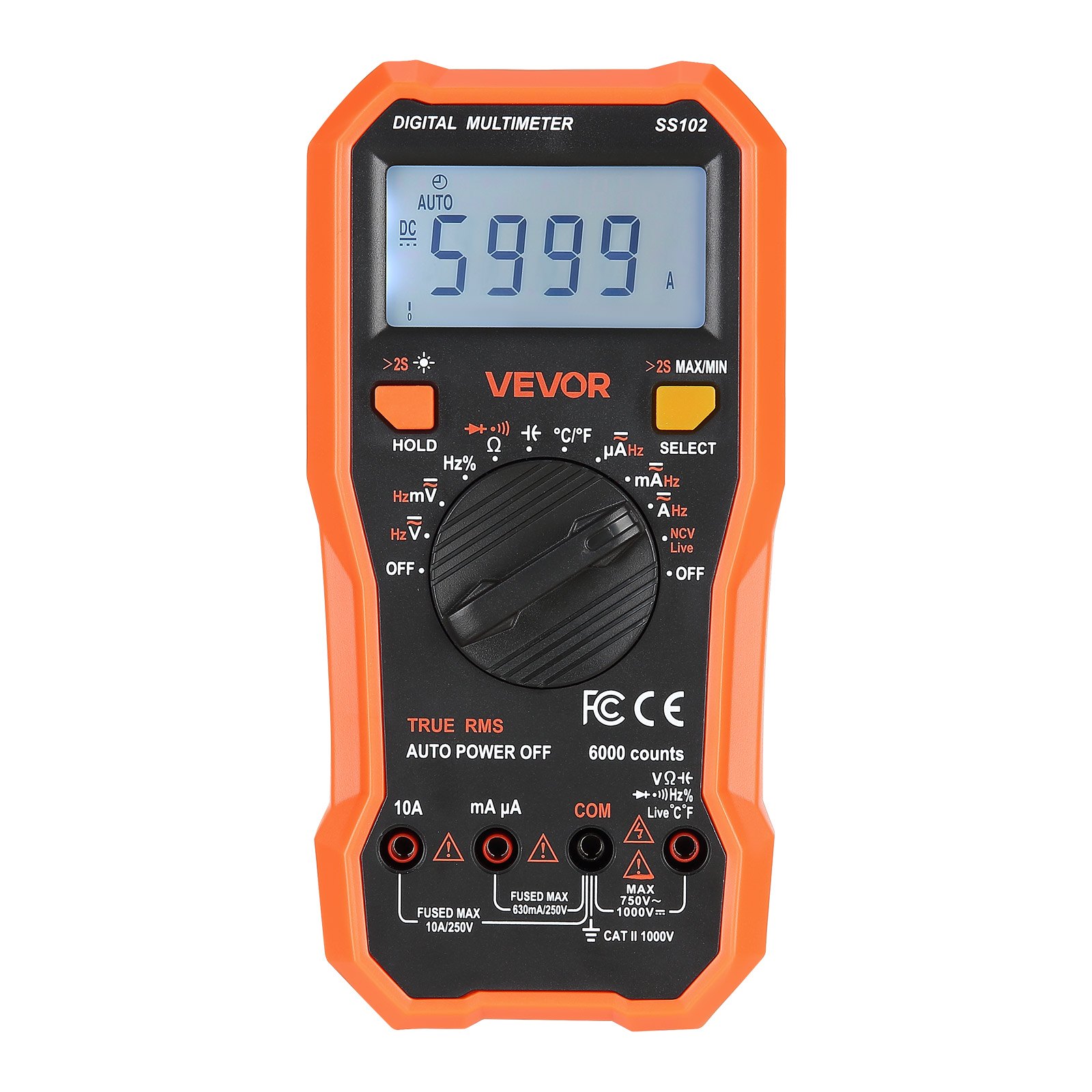 Main product image of Digital Multimeter, 6000-Count TRMS, NCV, DC/AC Voltage, Current, Resistance