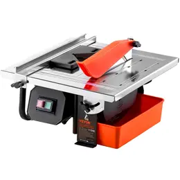 Product image of Wet Tile Saw, 7-inch 65Mn Blade, 3500 RPM Induction Motor, Water Reservoir, 0-45° Miter