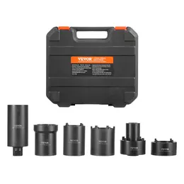 Product image of 1/2 Inch Drive 6 Piece Spindle Nut Socket Set for Toyota, Ford, GM, 4WD