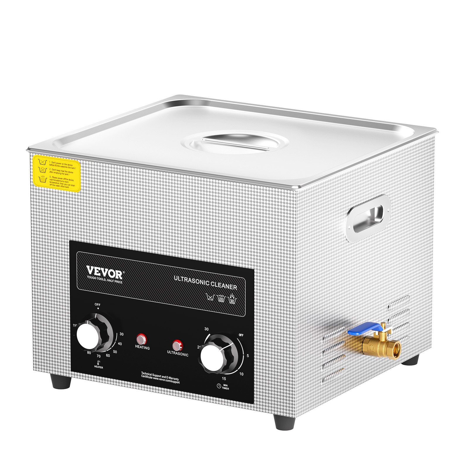 Main product image of 15L Ultrasonic Cleaner with Heater, Timer, Basket, 360W