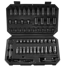 Product image of 1/4" Drive 55-Piece Deep & Shallow Impact Socket Set, SAE & Metric