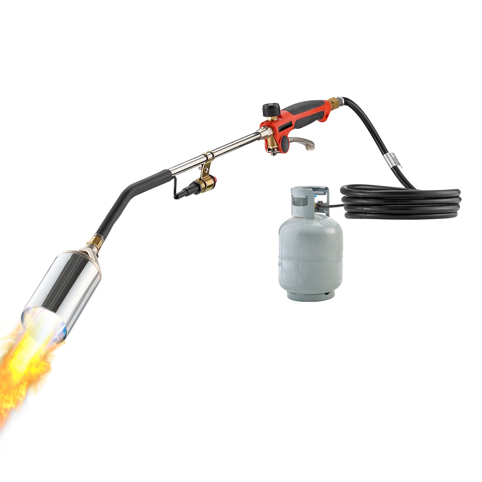 Main product image of Propane Torch, 2,400,000 BTU, 10 ft Hose, Adjustable Flame, Push Button Igniter