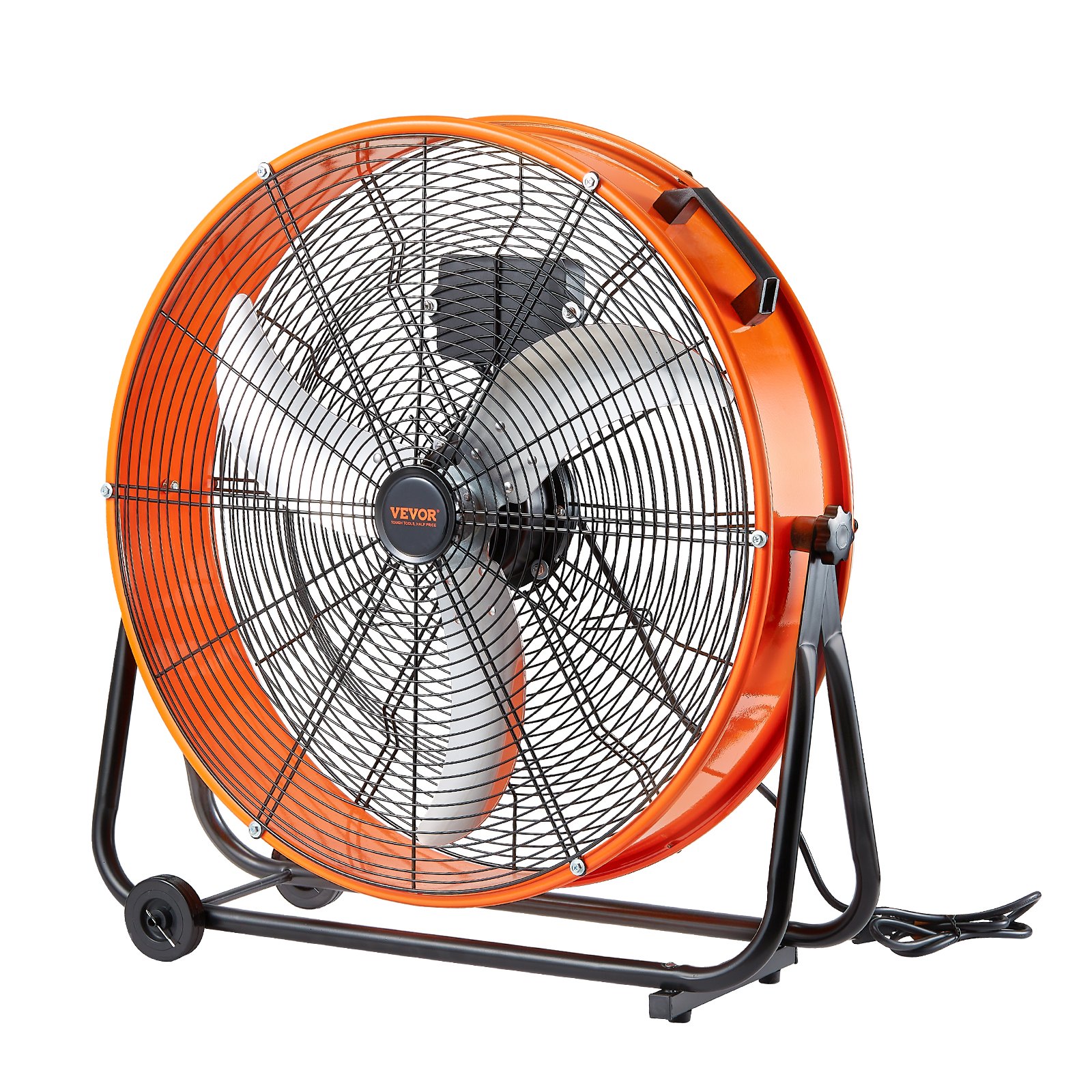 Main product image of 24 Inch Drum Fan, 3-Speed, 8600CFM, 360° Tilting, 0-2h Timer