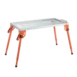 Product image of Foldable Welding Table, 44x21", 500 lbs Capacity, 4-Level Height, Carbon Steel