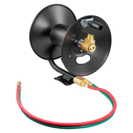 Product image of Welding Hose Reel, Hand Crank, 3ft Lead-in Hose, 9/16"-18 B Fittings, Ceiling/Wall Mount Steel