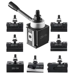 Product image of 8 Pc Quick Change Lathe Tool Post Set, Wedge Type, 6-12 inch Swing