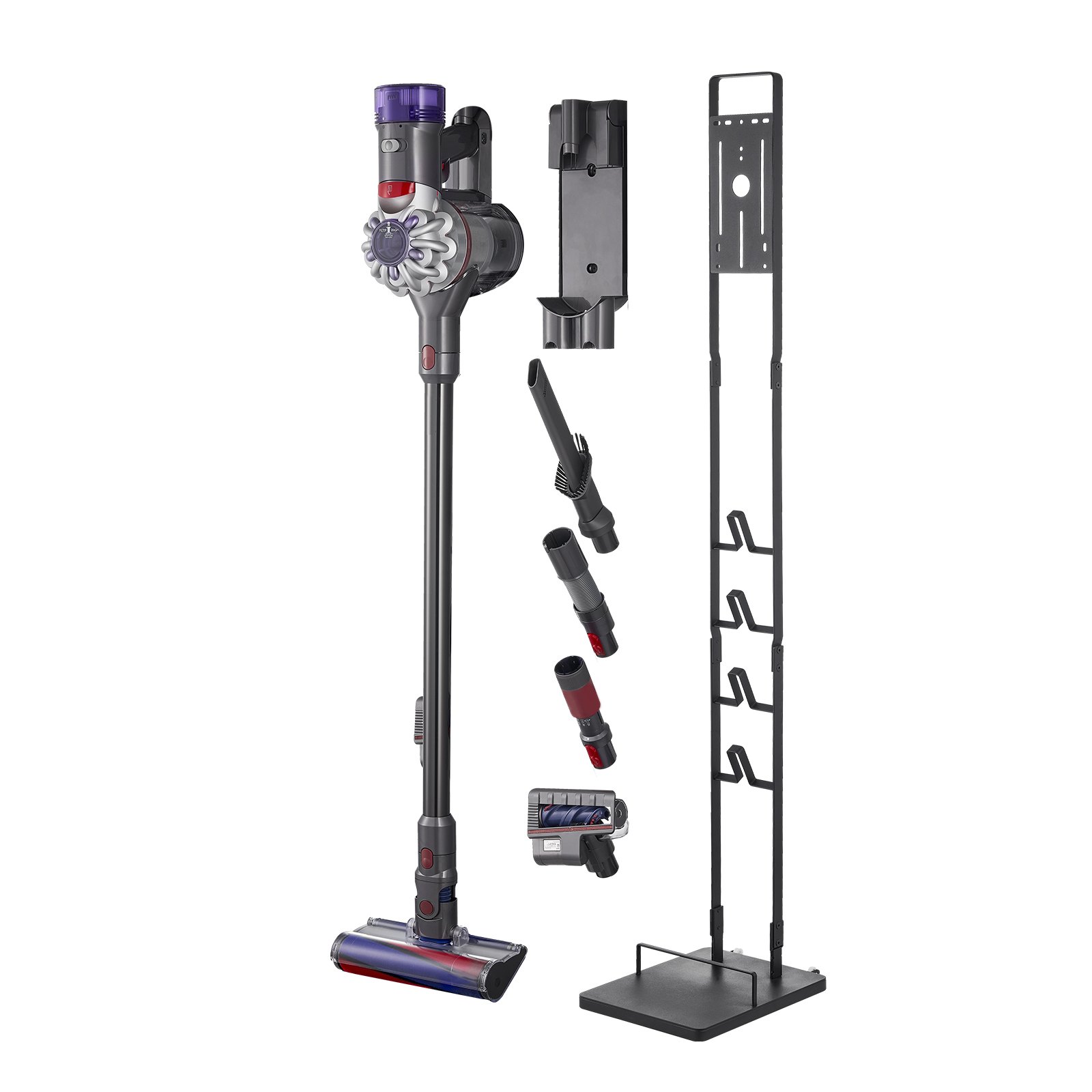 Main product image of Vacuum Stand for Dyson V6-V15, DC30-DC74, with 4 Hooks