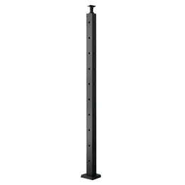 Product image of 36x1x2 Inch Black Stainless Steel Corner Cable Railing Post, 1JZLGZXHS914IVCFL001V0