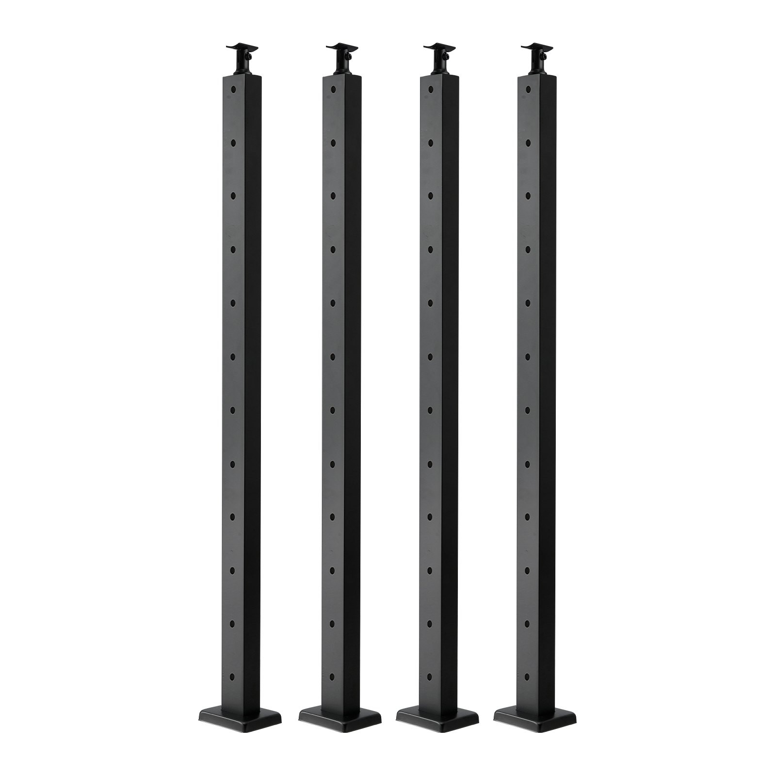 Main product image of 42x1x2 In SS Cable Railing Post, Horizontal Holes, Black, 4JZLGZXHS106REP67001V0