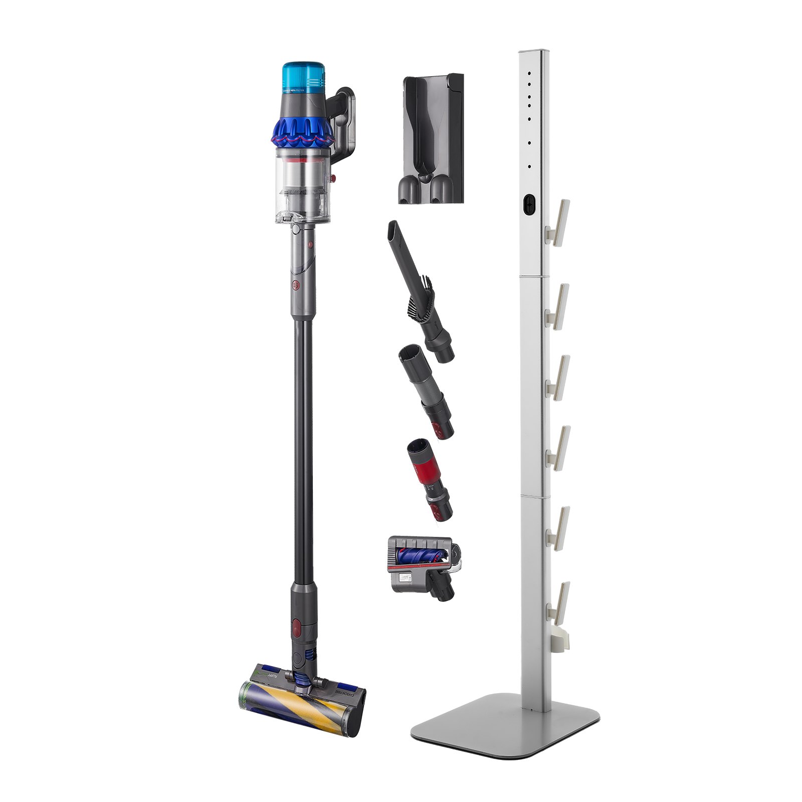Main product image of Vacuum Stand, Dyson G5 V15 V12 V11 V10 V8 V7 V6 Series, 6 Hooks, Gray