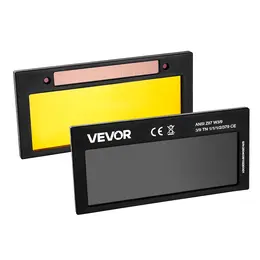 Product image of Auto Darkening Welding Lens, 4.25x2 inch, Shade 11, Dual Arc Sensors, Gold Coated