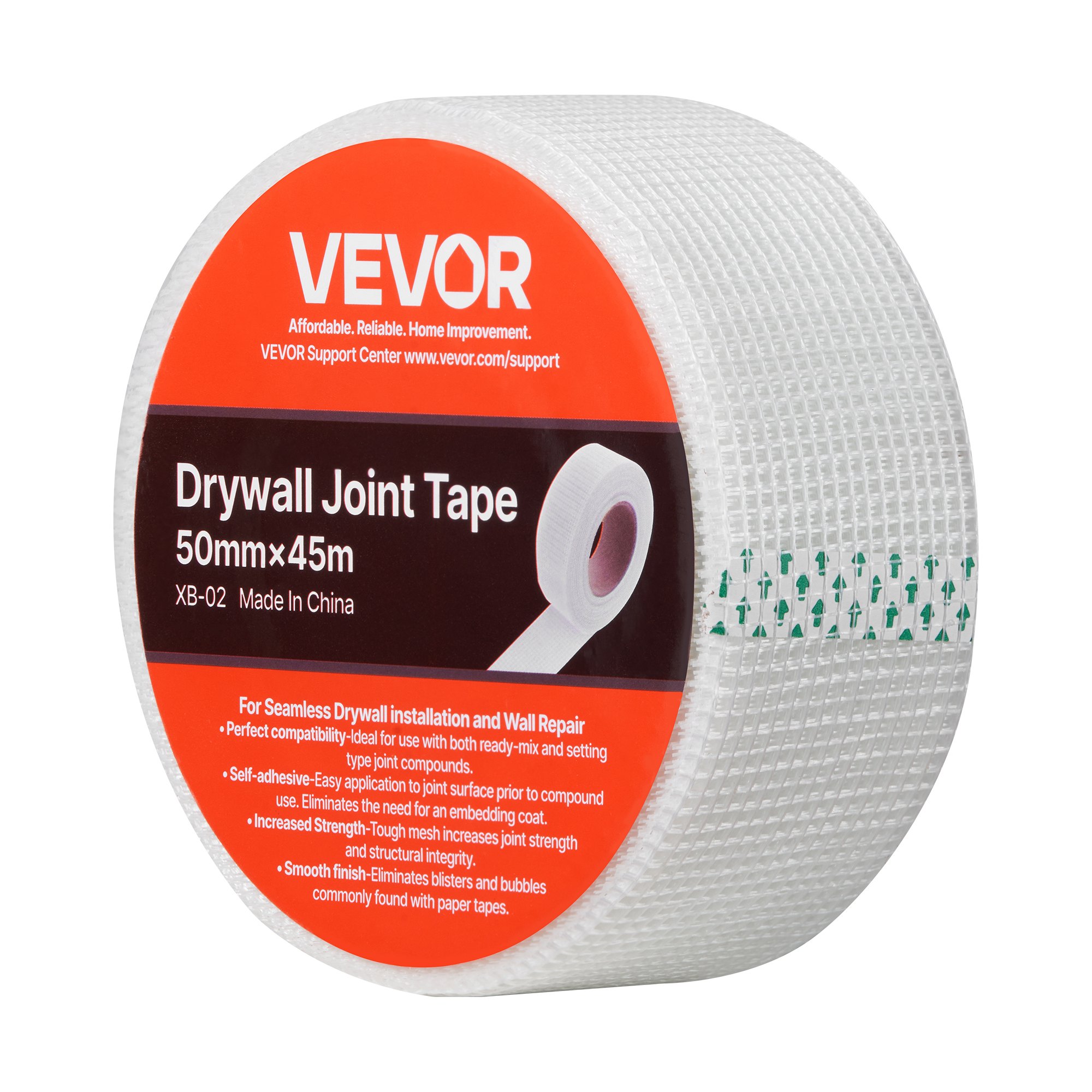 Main product image of Drywall Mesh Tape, Fiberglass, Self-Adhesive, 1.97 in W x 147.64 ft L, 36 Rolls