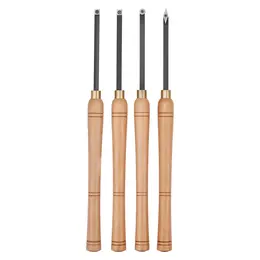 Product image of Wood Lathe Turning Tool Set, 4PC, Carbide Inserts, Wooden Handle