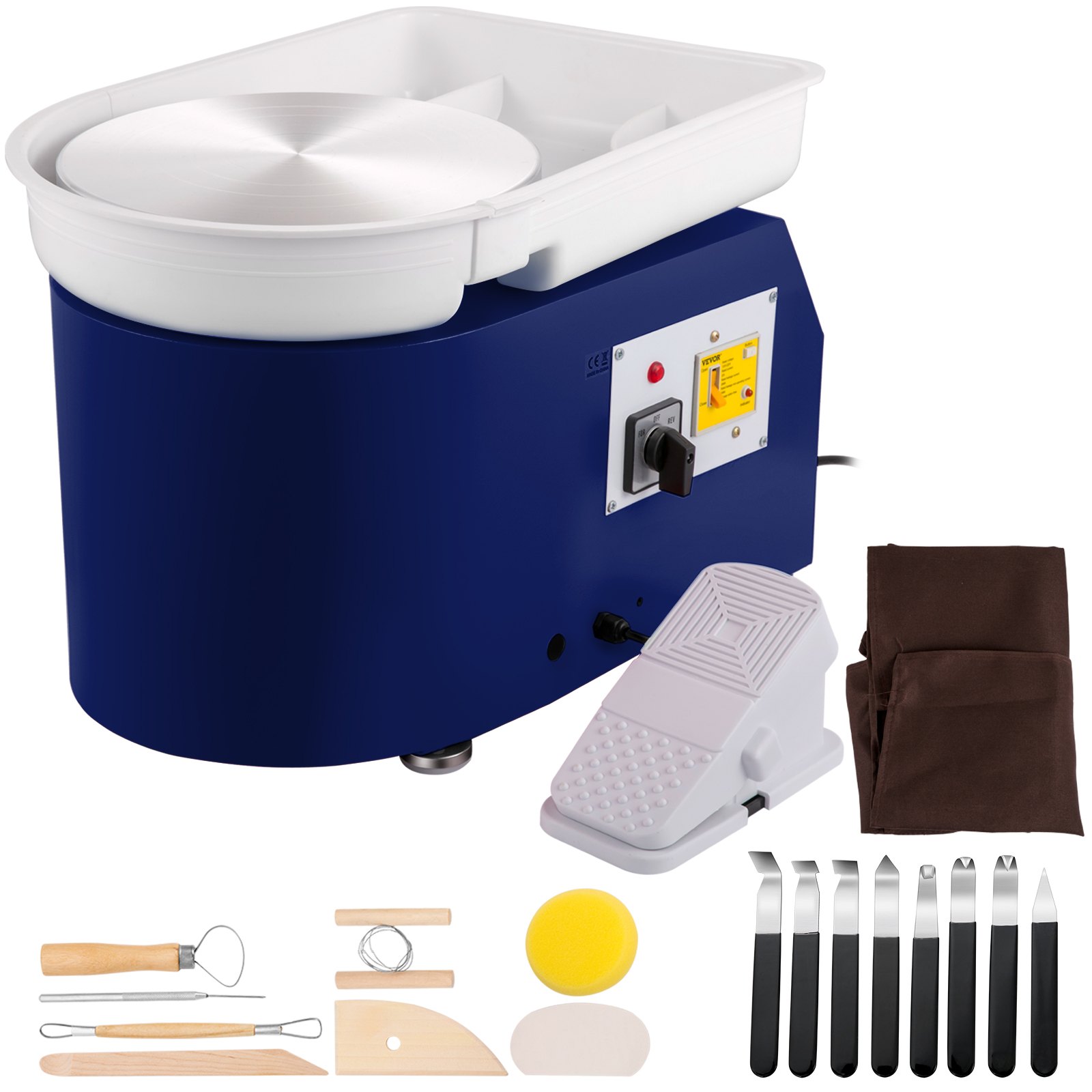 Main product image of Pottery Wheel, 28cm, 350W, Foot Pedal, Detachable Basin, 18 Piece