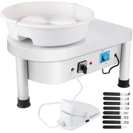 Product image of 280W Electric Pottery Wheel, 25cm, 220V, Adjustable Feet, Foot Pedal, Basin