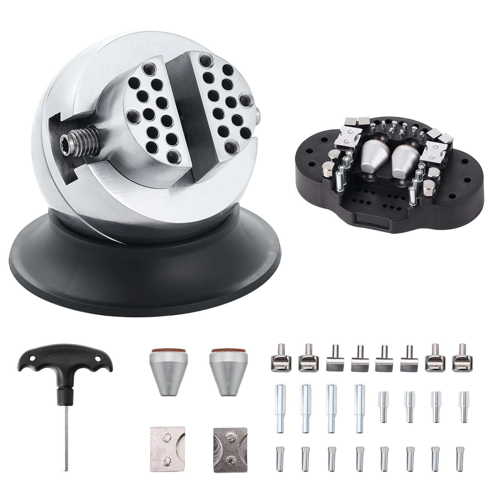 Main product image of GRS Block Ball Vise, 78mm Diameter, 30-Piece Engraving Set