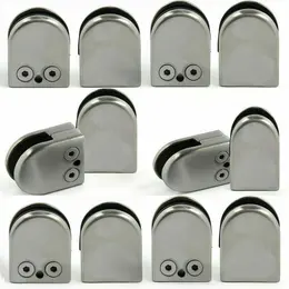 Product image of 12x Stainless Steel 304 Flat Back Glass Clamps for Balustrade 6-8mm