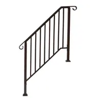 Product image of Outdoor 3-Step Iron Handrail, Copper Finish